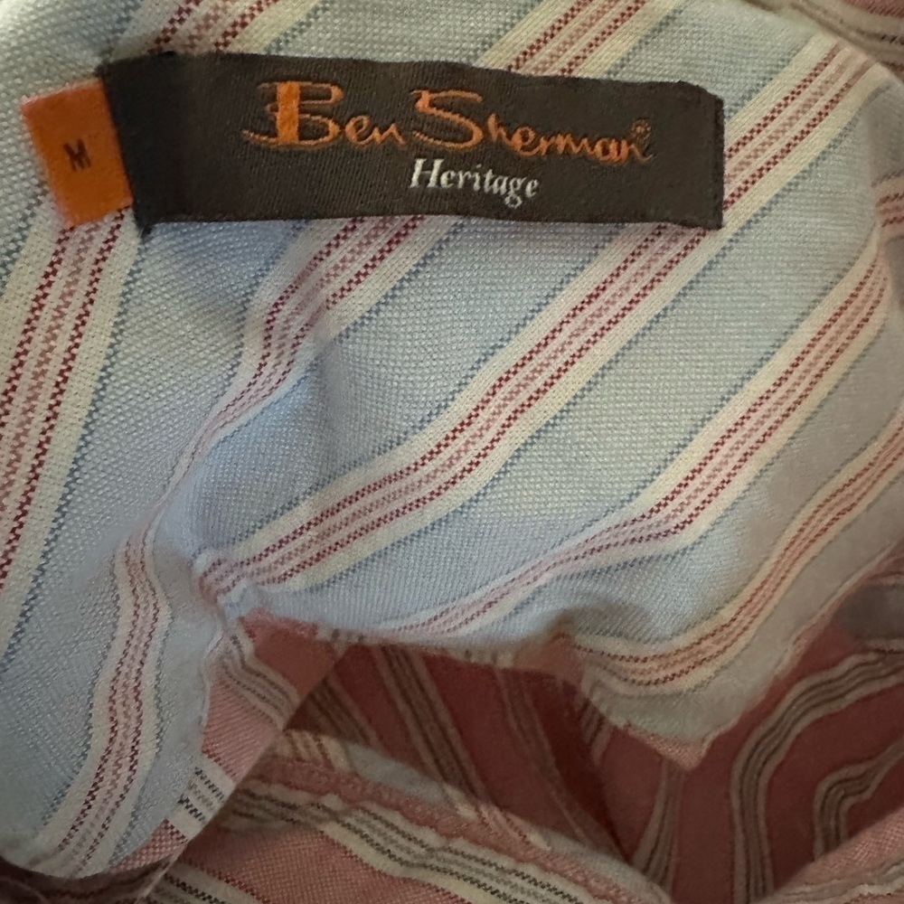 BEN SHERMAN, BUTTON DOWN LONG SLEEVE HERITAGE, CHECK SHIRT, SIZE MEDIUM. - Picture 6 of 9